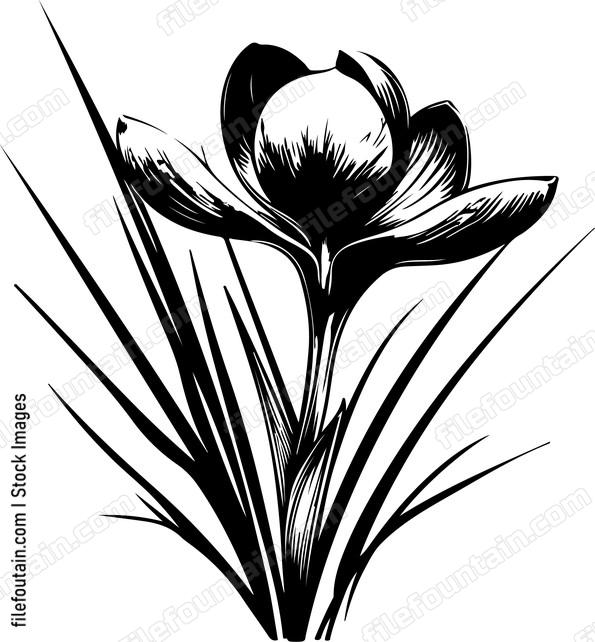Crocus Flower Single