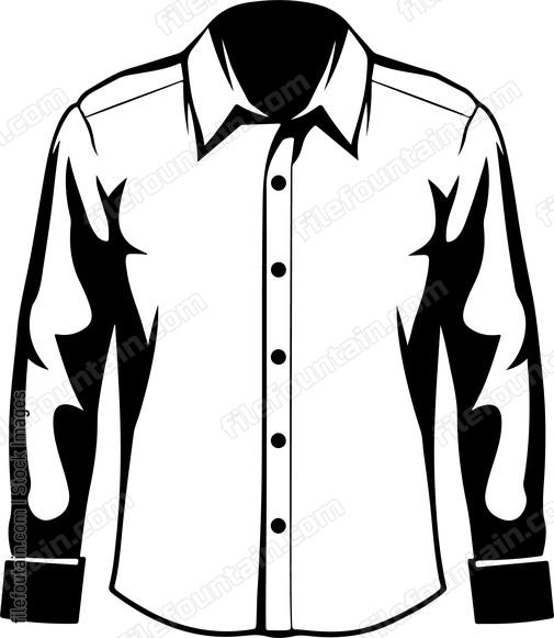 Cuffed dress shirt