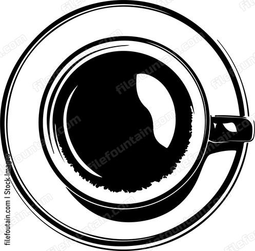 Cup Of Coffee Top View