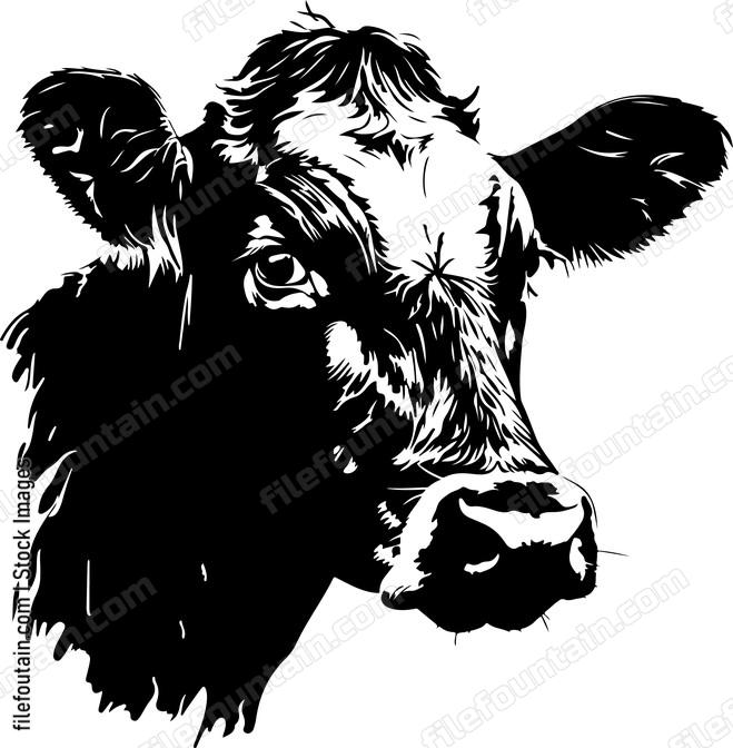 Cute Cow Head