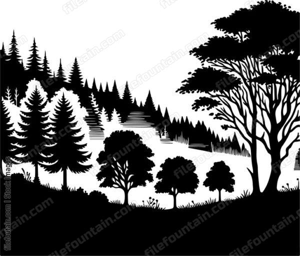 Deciduous Forest Landscape