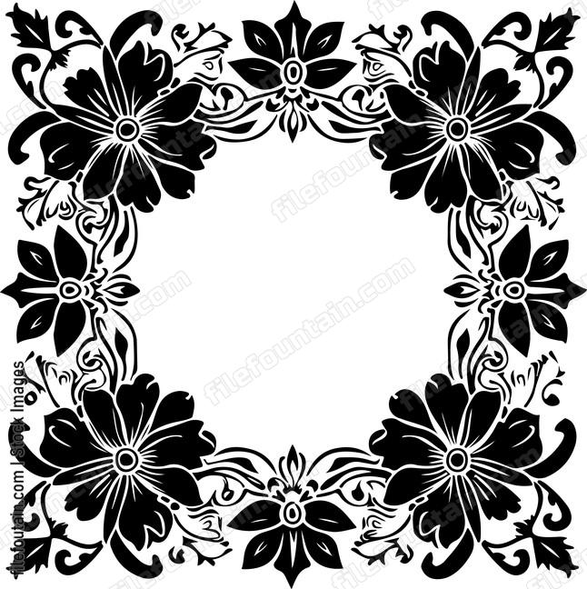 Decorative Floral Frame