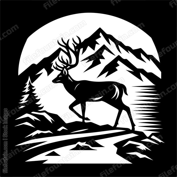 Deer carefully traversing a rocky mountain trail