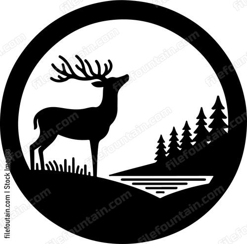 Deer listening intently to distant calls