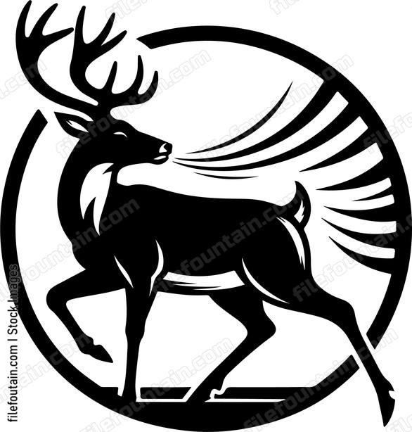 Deer marking its territory with scent glands