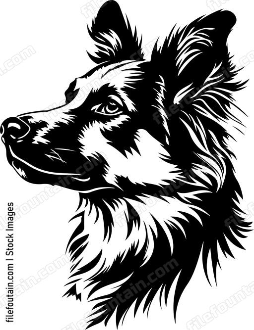 Dog head profile