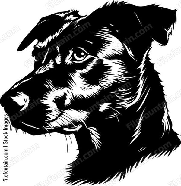 Dog Head Side View