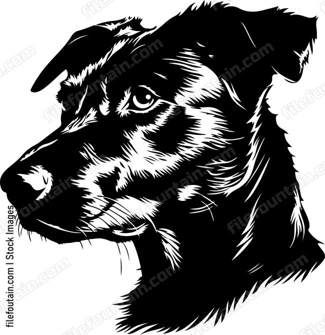Dog Head Side View