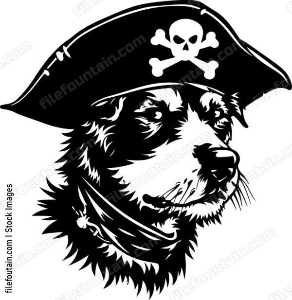 Dog Pirate Head