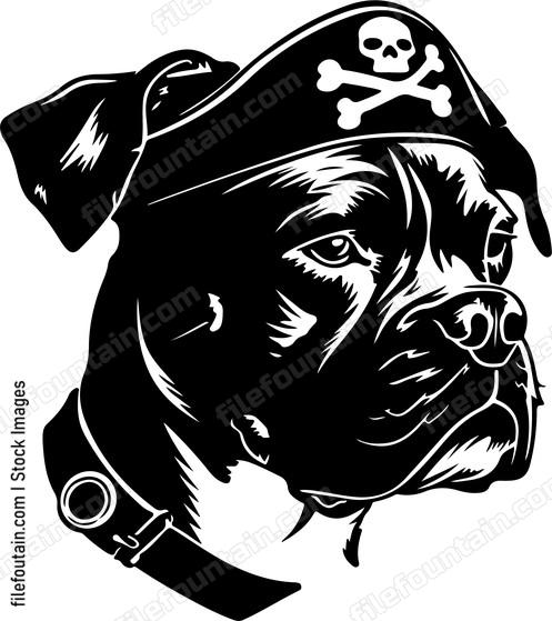 Dog Pirate Head