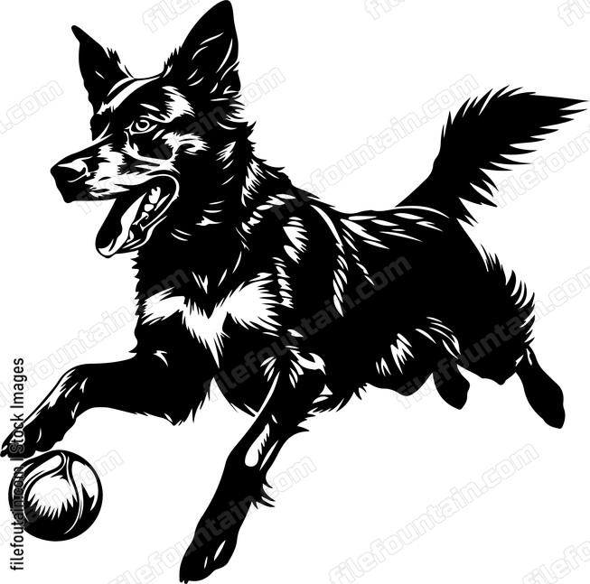 Dog Playing With Ball