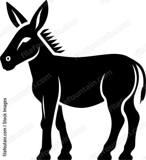 Donkey in profile