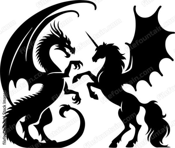 Dragon and Unicorn Encounter