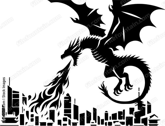 Dragon Burning a city