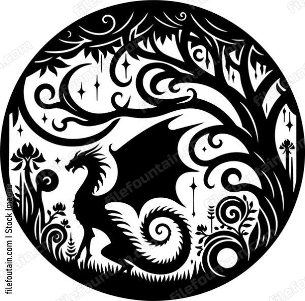 Dragon in the Enchanted Forest