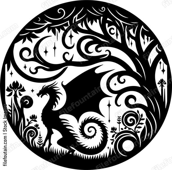 Dragon in the Enchanted Forest