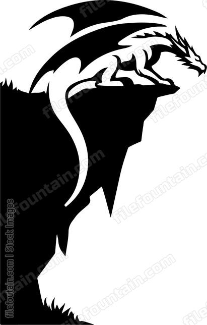 Dragon on a Cliffs Edge