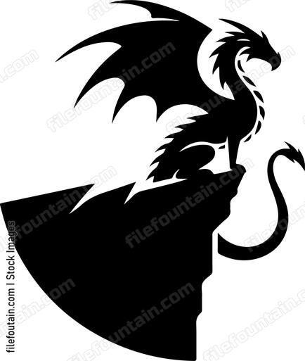 Dragon on a Cliffs Edge