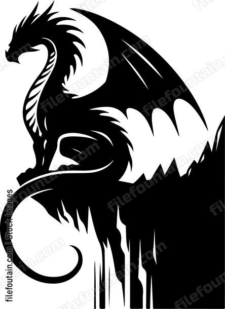 Dragon on a Cliffs Edge