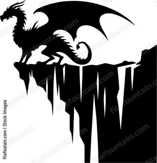 Dragon on a Cliffs Edge