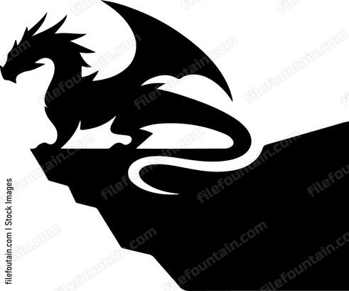 Dragon on a Cliffs Edge