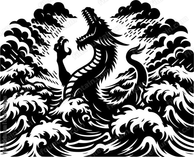 Dragon Roaring in a Storm