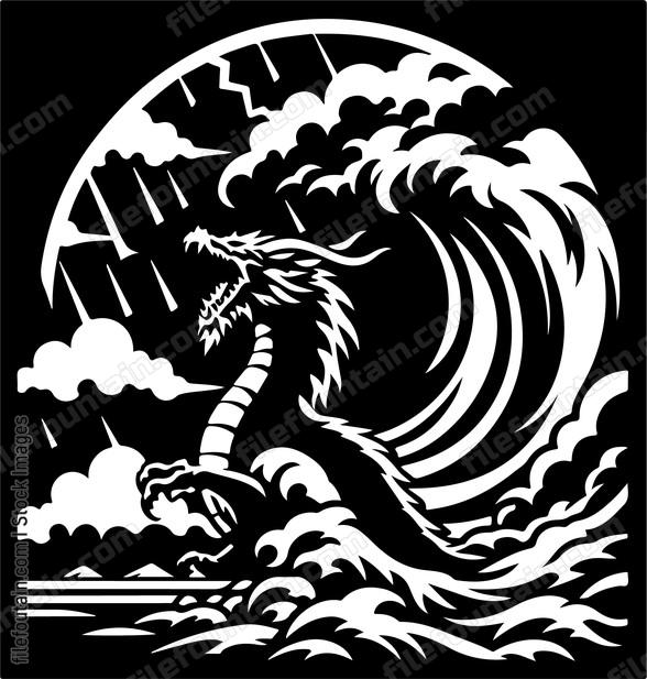 Dragon Roaring in a Storm
