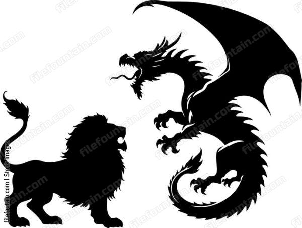 Dragon vs lion