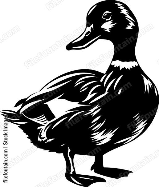 Duck in a minimal style