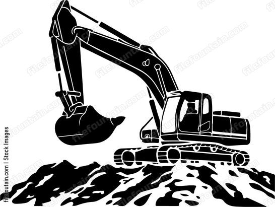 Excavator At Work