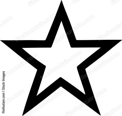 Five pointed star outline