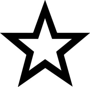 Five pointed star outline