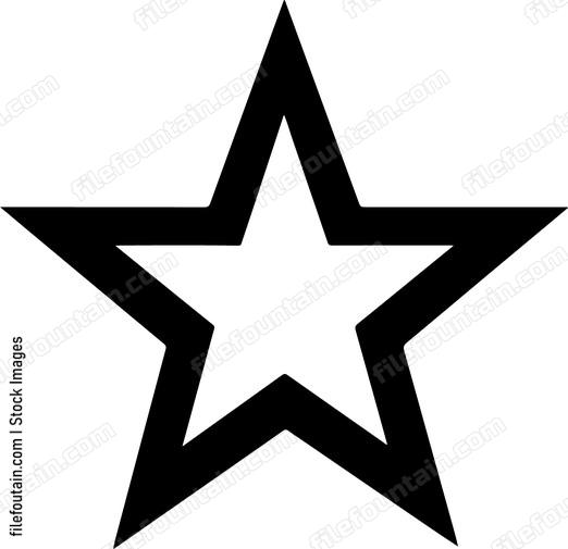 Five pointed star outline