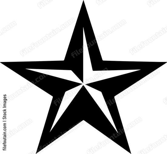 Five pointed star shape