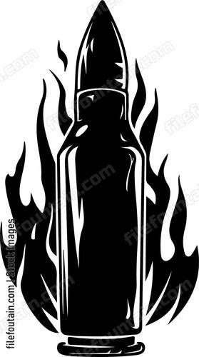 Flaming bullet