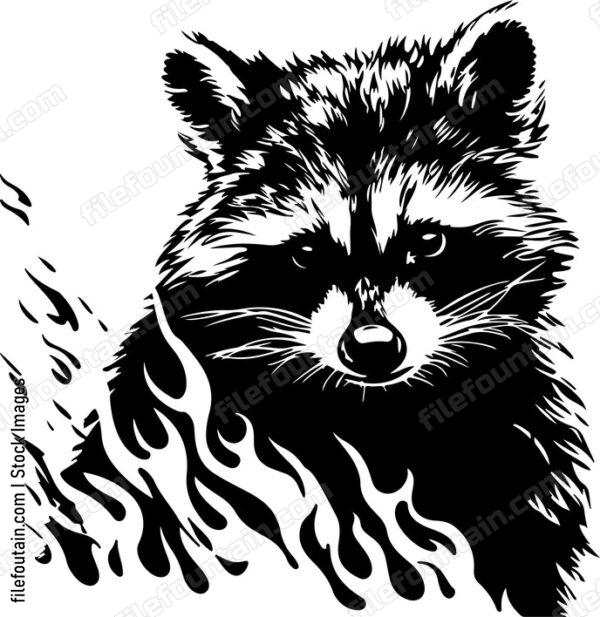 Flaming Raccoon