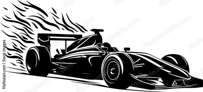 Flaming Racing Car