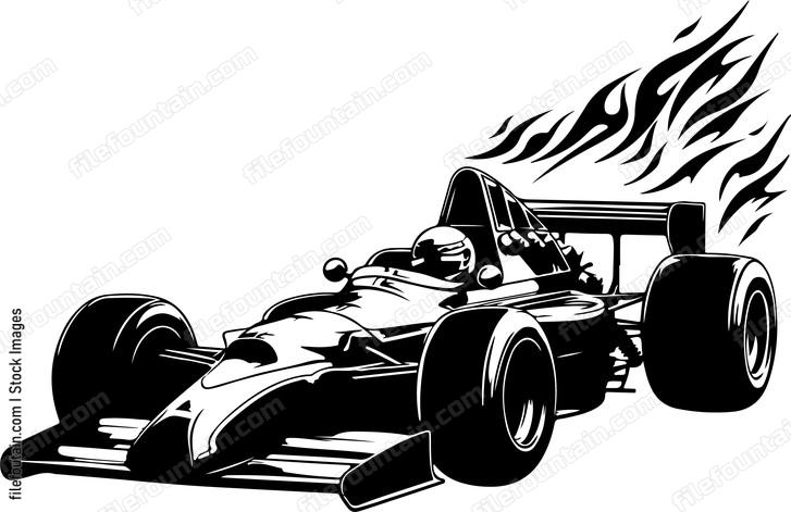 Flaming Racing Car