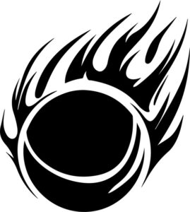 Flaming Tennis Ball