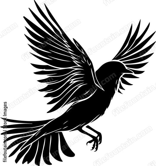 Flying Bird Back View