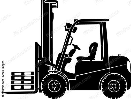 Forklift With Pallets