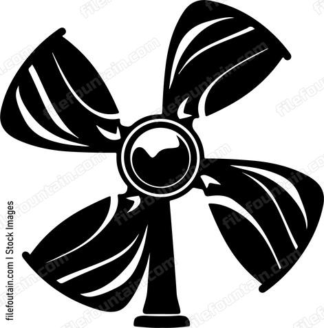 Four bladed fan