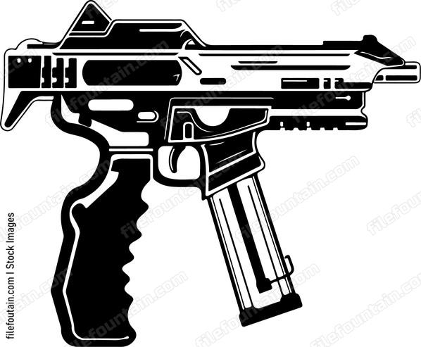 Futuristic Sub Machine Gun
