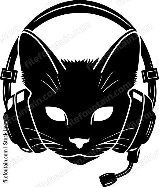 Gamer cat logo