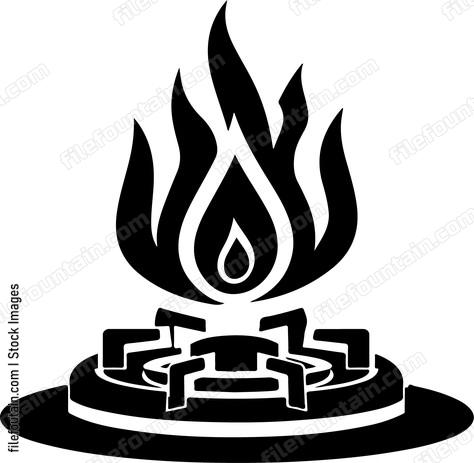 Gas stove burner flame