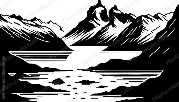 Glacial Lake Landscape