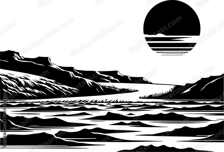 Glacial Outwash Plain Landscape