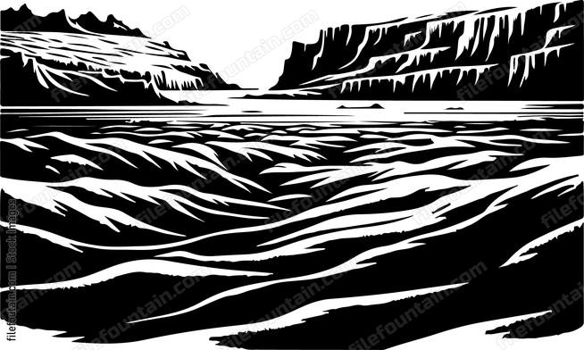 Glacial Outwash Plain Landscape