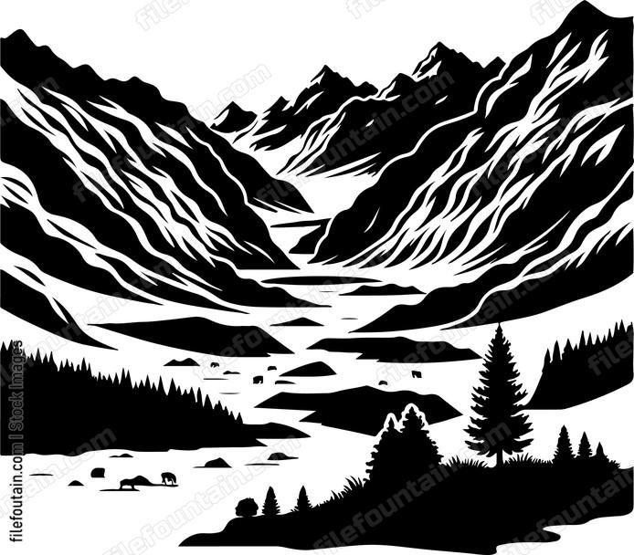 Glacial Valley Landscape
