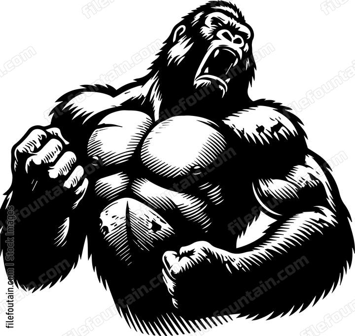 Gorilla Beating Chest